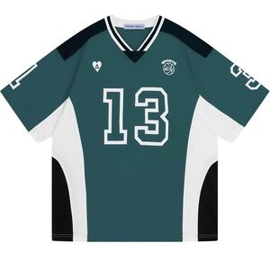 Aelfric Eden Green V‑Neck Sporty Jersey with Black & White Trim